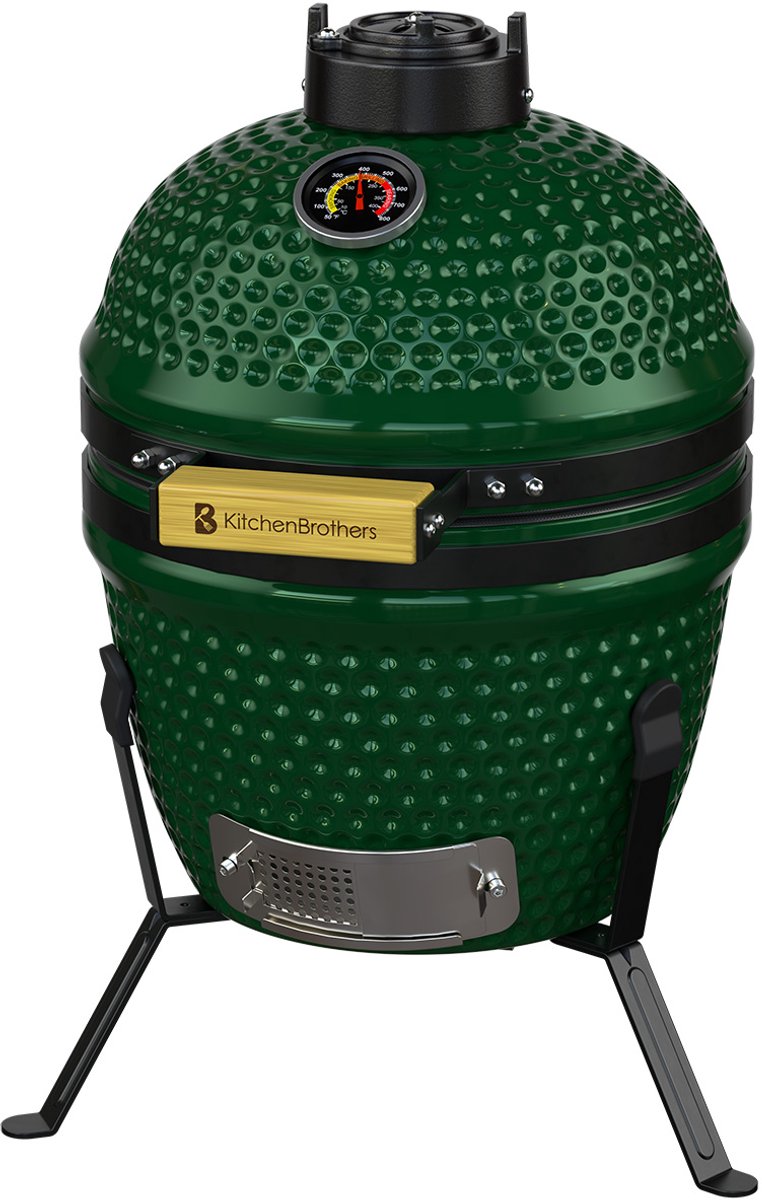 KitchenBrothers Kamado BBQ 27 cm Keramik-Holzkohle-Grill bis zu 1000°C