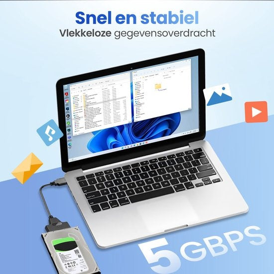 GarpexÂ® USB 3.0 zu SATA Adapter - Datenkabel für Festplatten - SATA 7+15 22 Pin Kabel