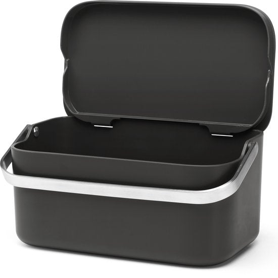 Brabantia SinkSide Abfalleimer für die Spüle – 1,8 Liter – Dunkelgrau