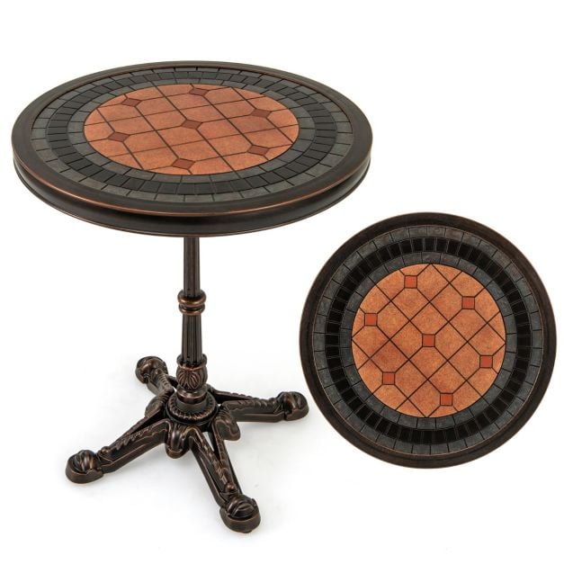 Coast Runder Bistrotisch - Aluminiumguss Gartentisch Ø60,5 x 73 cm - Bronze