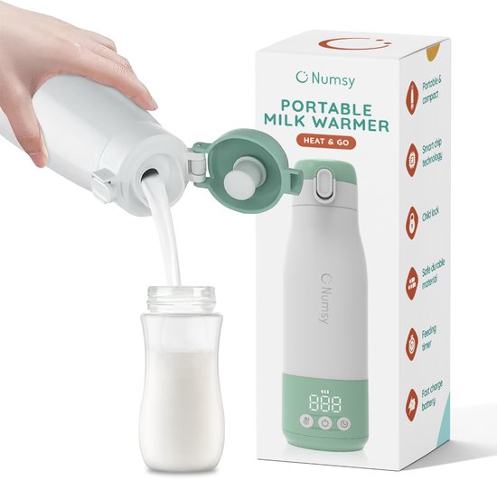 Numsy Thermosflaschenwärmer für unterwegs - Kabellos - Alle Marken - 350 mL