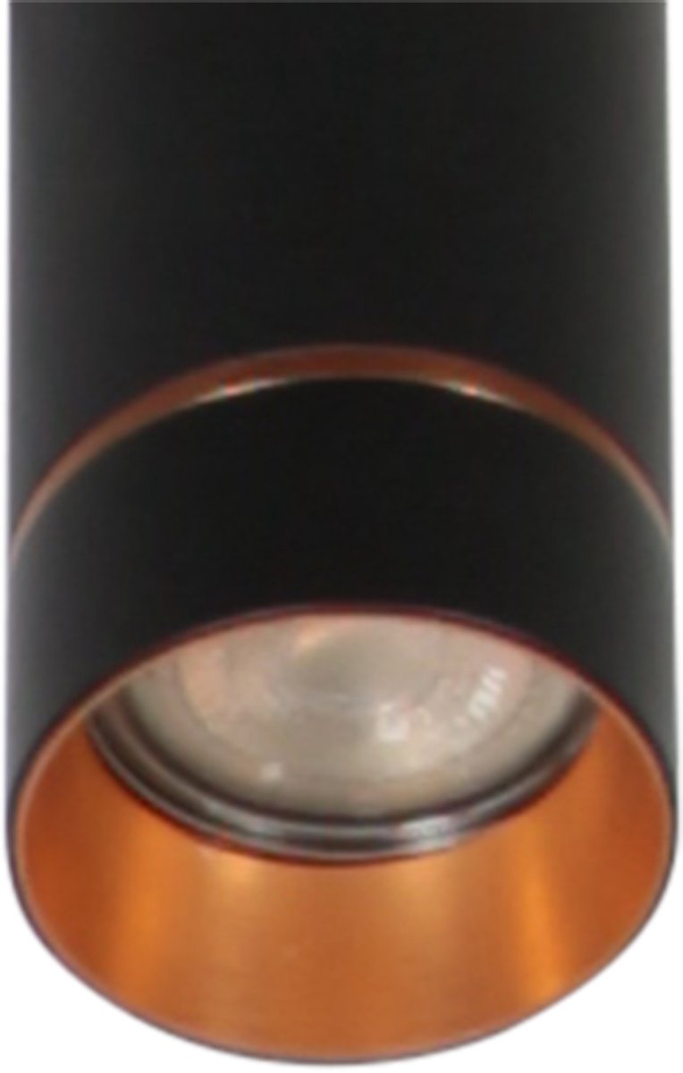 Mexlite Pendelleuchte DownLume - 5-flammig - Schwarzes Metall - Große Esstischlampe - GU10 - Modernes Design