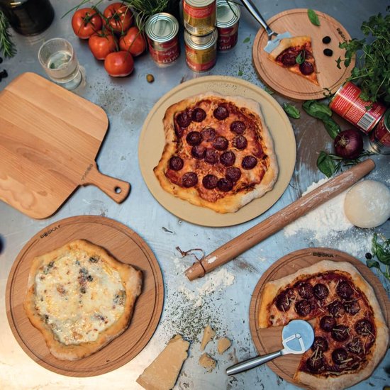 Boska Pizzastein Deluxe L - für Backofen & BBQ - Krustenpizza - Ø 35 cm - BBQ-Zubehör