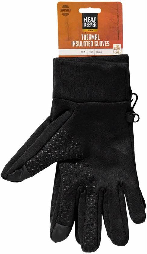 Heatkeeper Thermo-Sporthandschuhe für Herren – Schwarz S/M