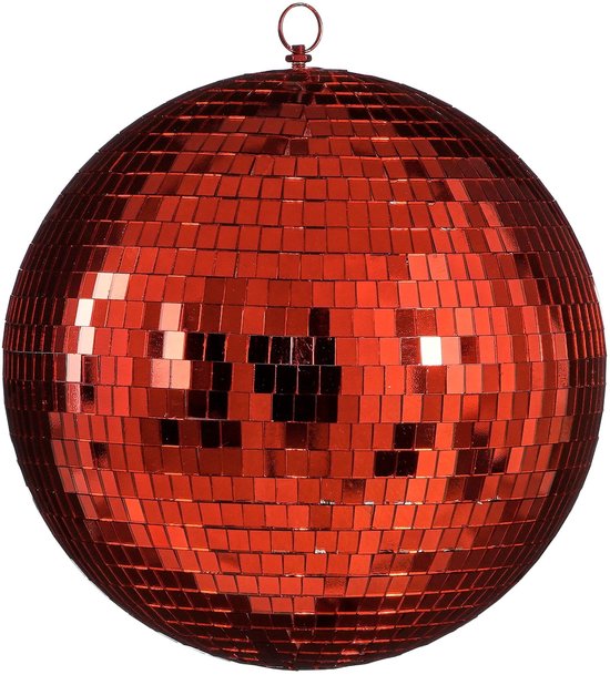 Mica Decorations Weihnachts-Discokugel – Ø 30 cm – Rot