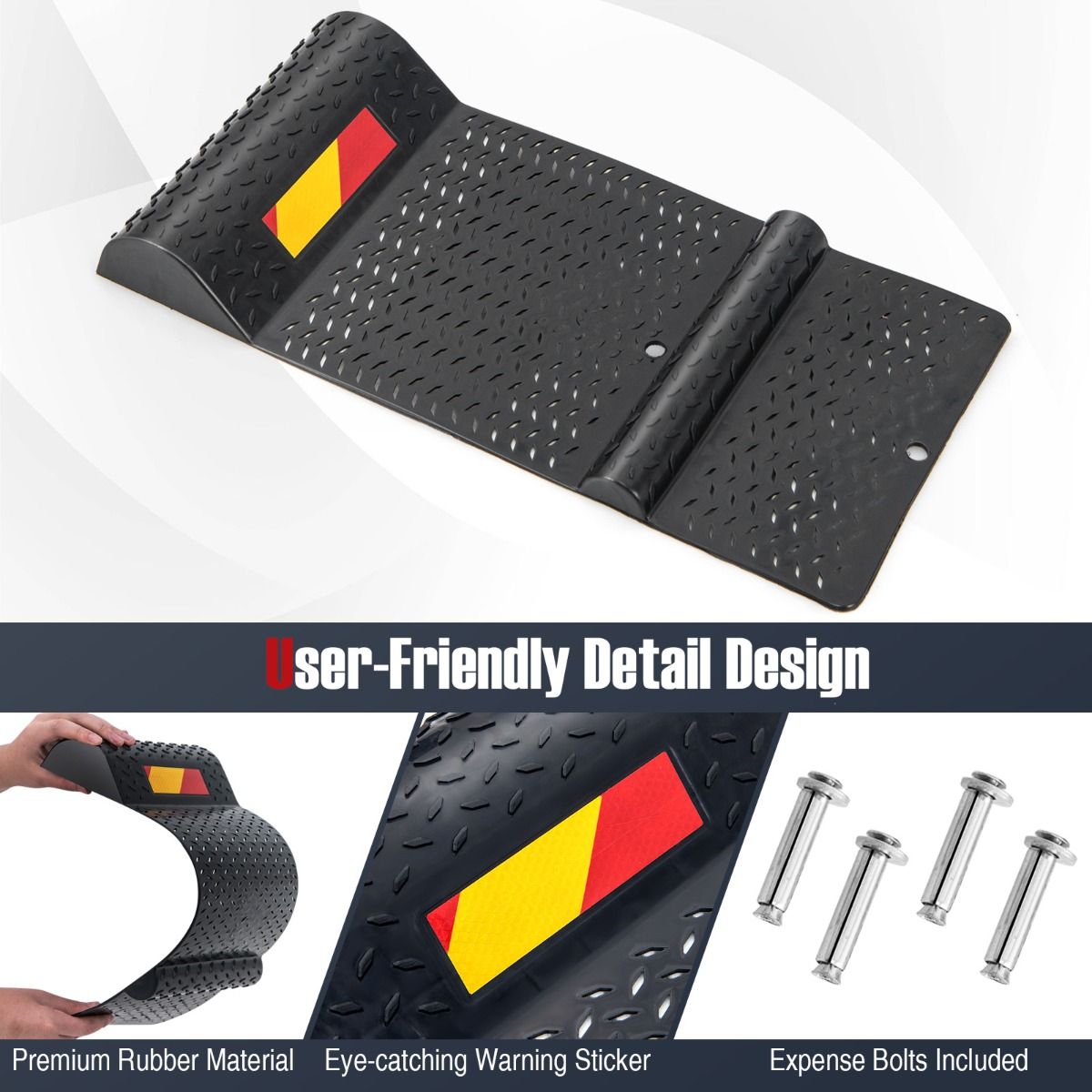 Coast Parkmatte - 53 x 26 x 5 cm - Schwarz - 2 Stück