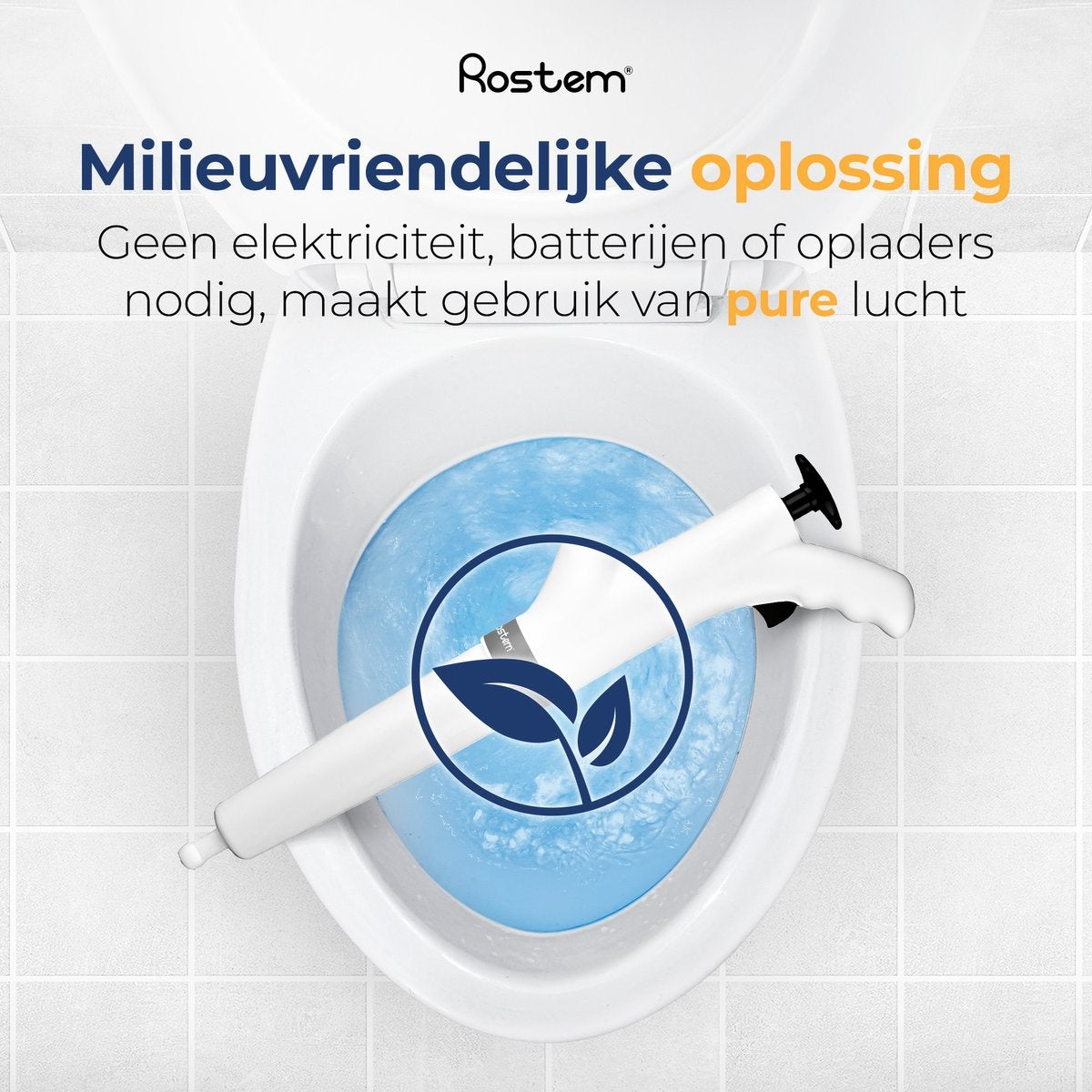 Rostem Abfluss-Entblocker – Toiletten-Entblocker – Hochdruck-Entblocker – Waschbecken-Entblocker – Weiß