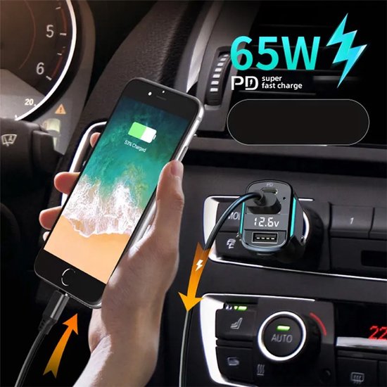 Slimtron X3 Super Fast Car Charger 65W / PD36 - Zigarettenladegerät Adapter - Dual USB & USB-C