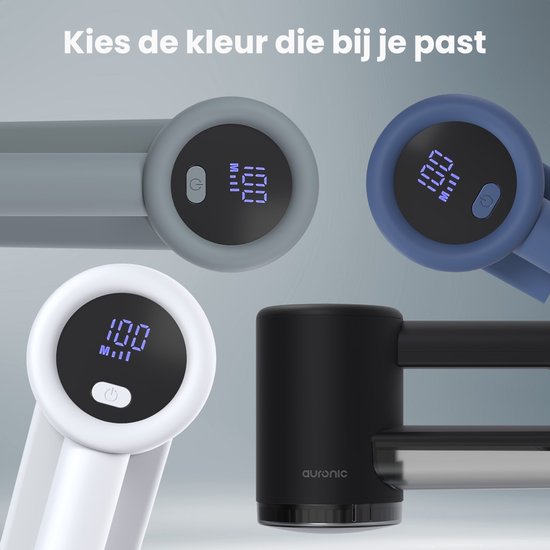 Auronic Electric Lint Remover Pro - Fusselentferner - Akkulaufzeit 120 Minuten - Wiederaufladbar - LED-Anzeige - Entlaubungsgerät - Blau