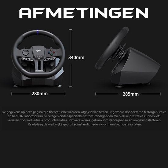 PXN – V900 Gen 2 – Rennlenkrad – Mit Pedalen und Schaltwippen – 270 / 900° – Gaming-Lenkrad – Kompatibel mit PS4 – PC – PS3 – Switch – Xbox X/S-Serie