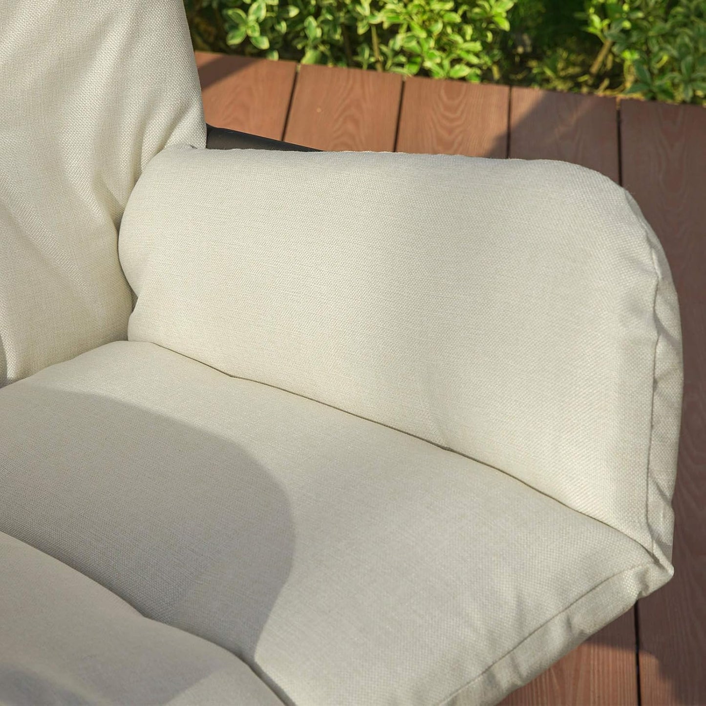 SoBuy Hängesessel inkl. Gestell - Max. 150 kg - 103 x 125 x 190 cm - Creme