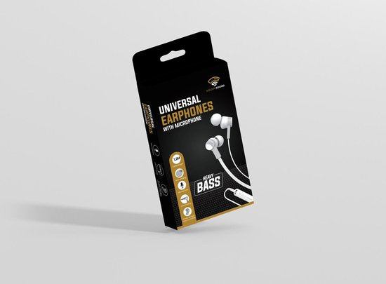 Golden Sound Wired earbuds - Silikonspitzen - 3,5-mm-Klinkenbuchse - Ohrhörer mit Kabel und Mikrofon