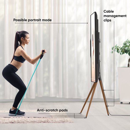 ONKRON – TV-Ständer – Für Bildschirme von 32 bis 65 Zoll – Höhenverstellbar – Max. VESA 400 × 400 mm