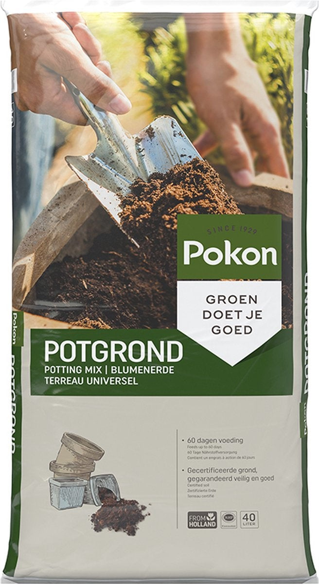 Pokon Universal Blumenerde - 40l - Für innen und außen - 60 Tage Ernährung - Blumenerde universal