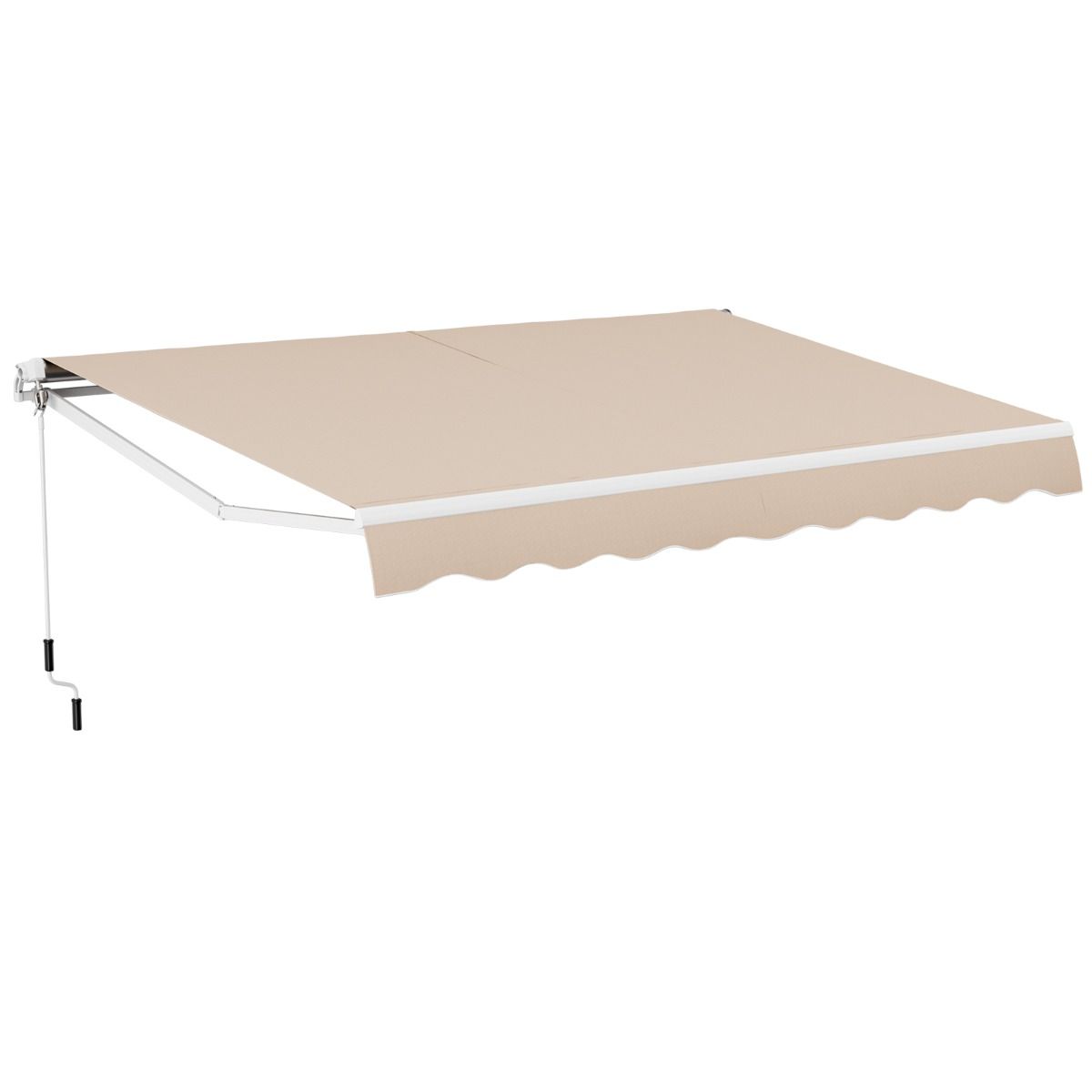 Coast ausziehbare Terrassenmarkise – manuelle Kurbel – Aluminiumrahmen – beige 4 x 2,5 m