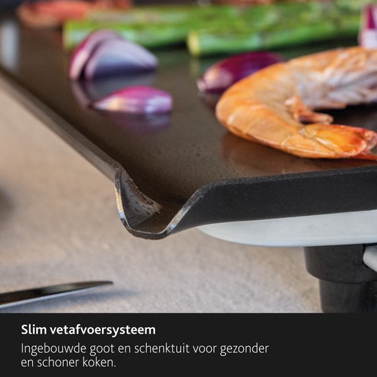 Boska Elektrische Grillplatte Pro - 35x56 cm Eiche Griffe - Teppanyaki Platte