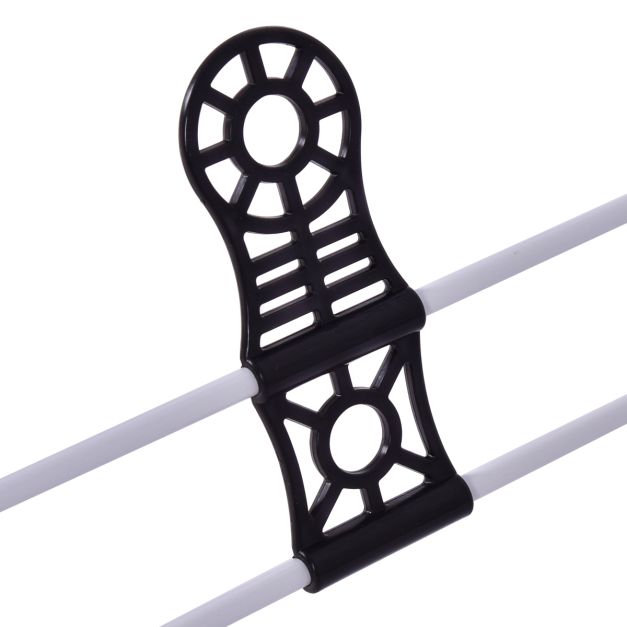 Coast Wäscheständer Metall ausziehbar Schwarz + Silber - 110-189 cm