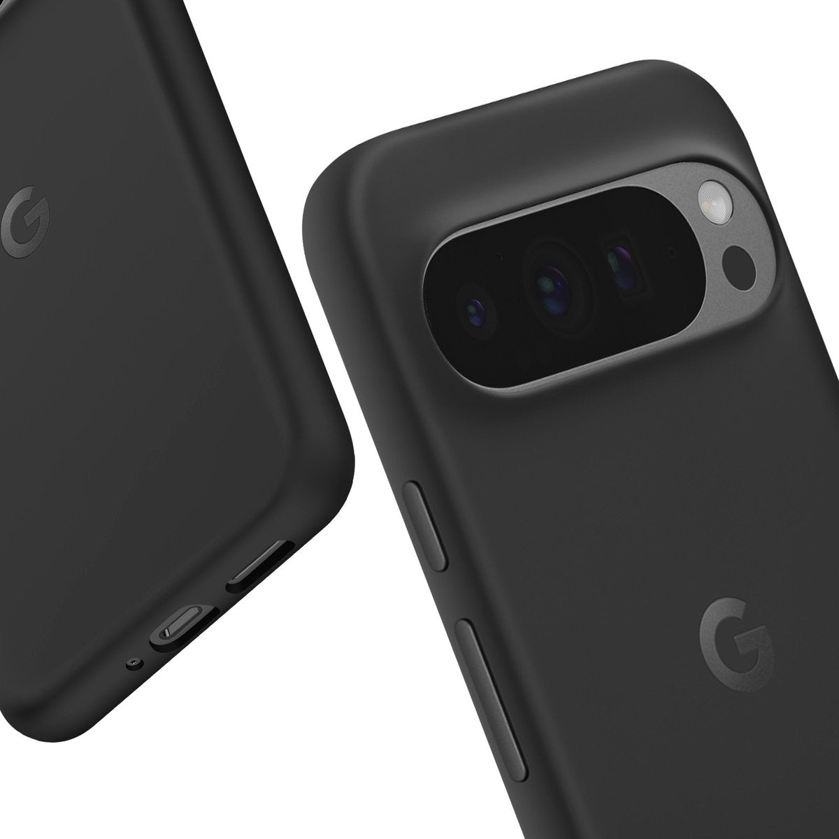 Google Pixel 9 Pro XL Rückseite Abdeckung Fall - Durable Silikon - stoßfest - schwarz