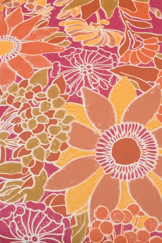 Mica Decorations Blumen Sonnenschirm - H238 x Ø220 cm - Rosa