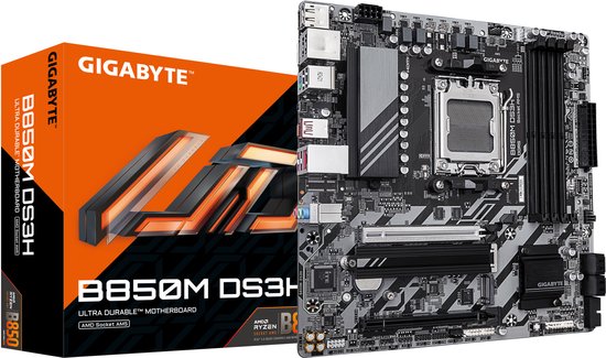 GIGABYTE B850M DS3H-Mainboard, AMD B850, Sockel AM5, Micro-ATX