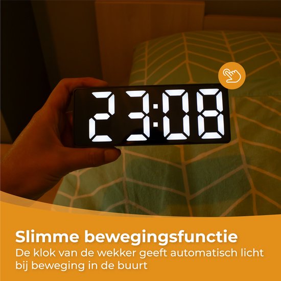 Nuvance - Digitaler Wecker - Digitaluhr - Wecker für Kinder & Erwachsene - Reisewecker - Schlafzimmer - Led-Wecker digital - Wecker - Schwarz