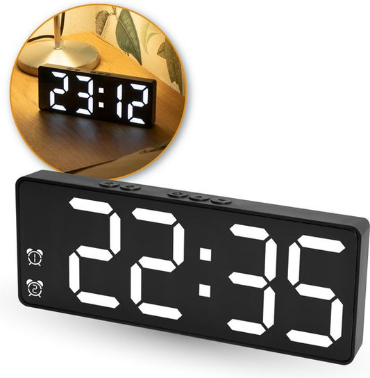 Nuvance Digitaler Wecker - für Kinder & Erwachsene - Schwarz