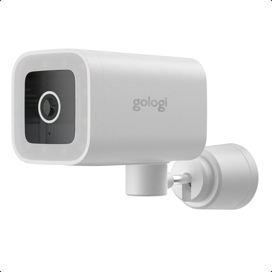 Gologi - Premium Sicherheitskamera - mit Nachtsicht - Überwachungskamera - 4MP - IP Kamera - Ton- und Bewegungserkennung - Mit Kabel - Mit Wifi und App - Weiß