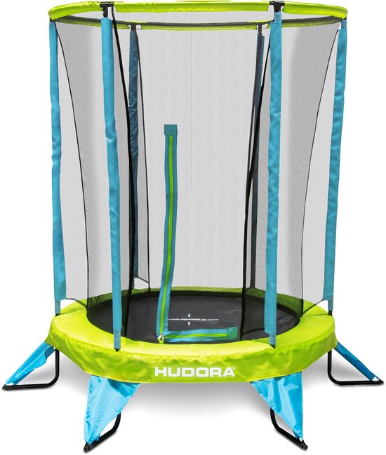 Hudora 65711 – Kindertrampolin mit Sicherheitsnetz – 140 cm – wasser- und UV-beständig – stabiler Rahmen