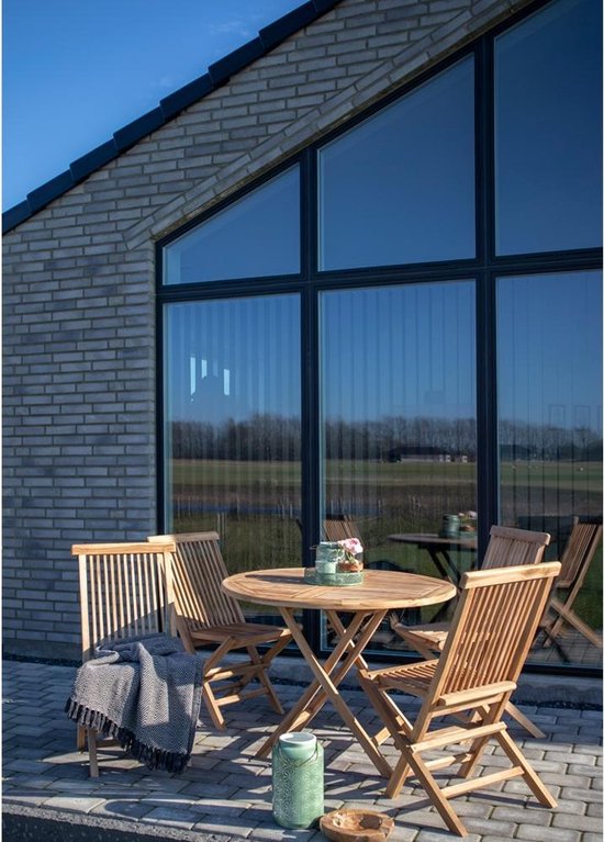 House Nordic Gartenstuhl - 2er Set - Max. 120 kg - Teakholz - 62 x 46 x 89 cm