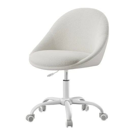 JOYFURNOS Sherpa Bürostuhl – höhenverstellbar – Beige/Weiß