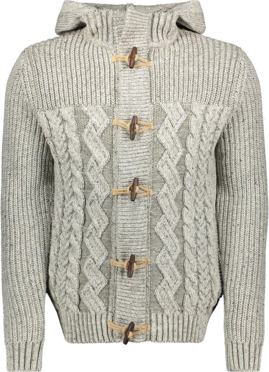 Petrol Industries - Herren-Rippenstrickjacke Portage - Grau - Größe XL