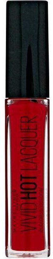 Maybelline Color Sensational Vivid Hot Lacquer – 70 So Hot – Lippenstift Rot Glanz