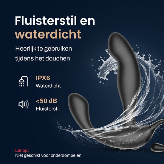 Jespro Prostata-Vibrator mit Fernbedienung und APP - 20 Modi - Sexspielzeug - Sex - Spielzeug - Für Männer und Paare - Erotisch - Buttplugs - Dildo - Anal - Vibratoren - Stimulator - Anal - Vibrierend - Stossend - Ferngesteuertes Massagegerät