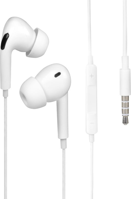 Nuvance - Ohrhörer mit Kabel - 3,5-mm-Klinkenanschluss - Ohrhörer mit Kabel - In-Ear-Kopfhörer mit Kabel und Mikrofon - Weiß