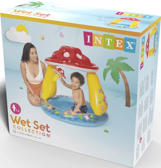 Intex Baby-Aufblaspool „Pilz“ – Ø 102 x 89 cm
