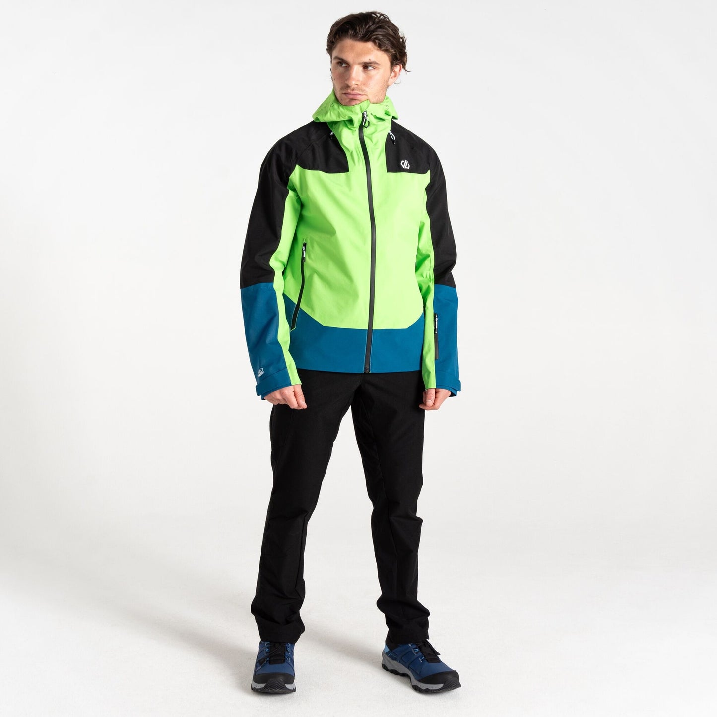 Dare2B Roving II Wasserdichte Jacke - Grün/Blau/Schwarz - Größe XXXL