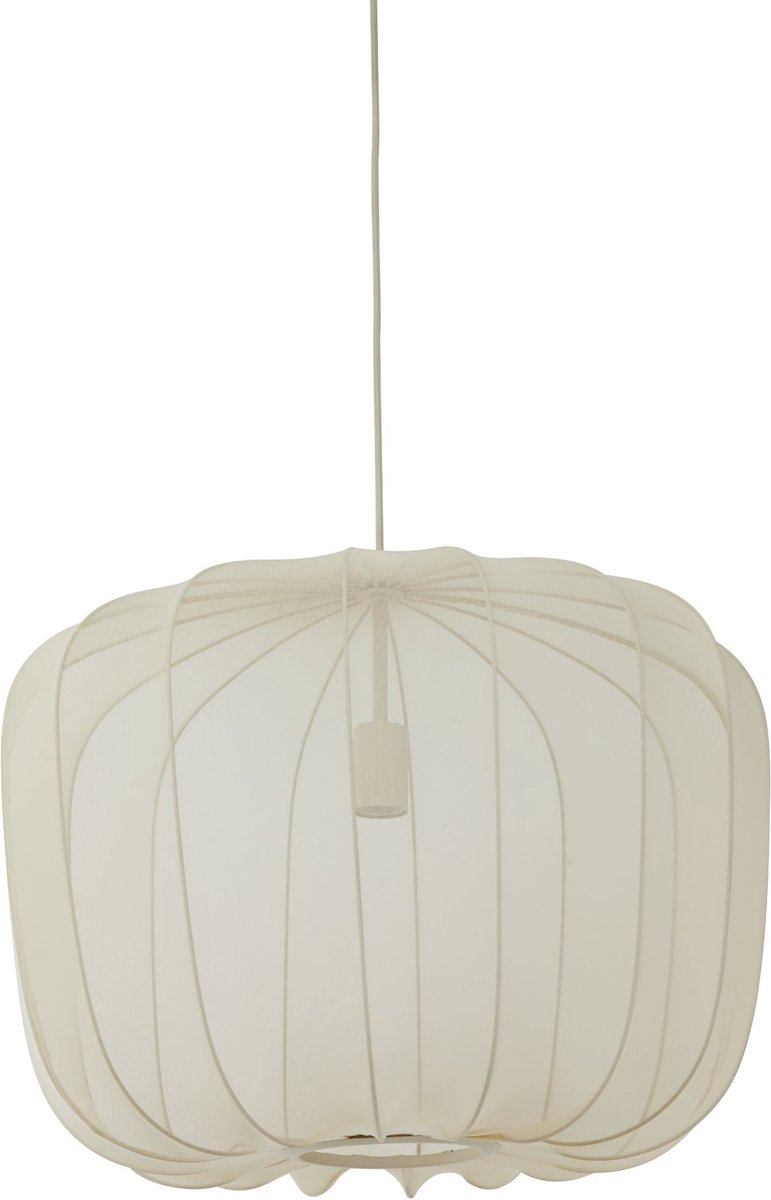 Licht & Wohnen Hängeleuchte Plumeria - Ø60 cm - E27 Fassung - Modernes Design - Sand Textil & Metall