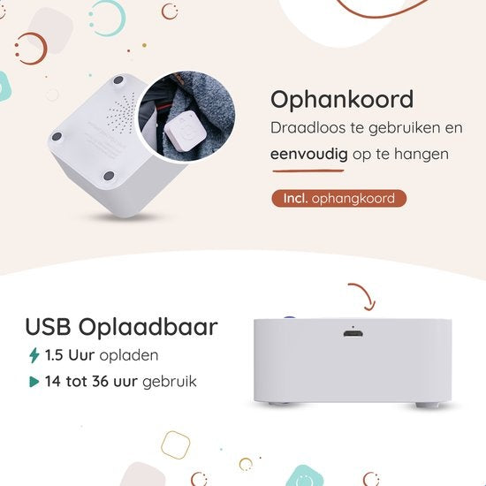 Numsy - White Noise Machine Baby Original 3 - Einschlafhilfe - Weiß