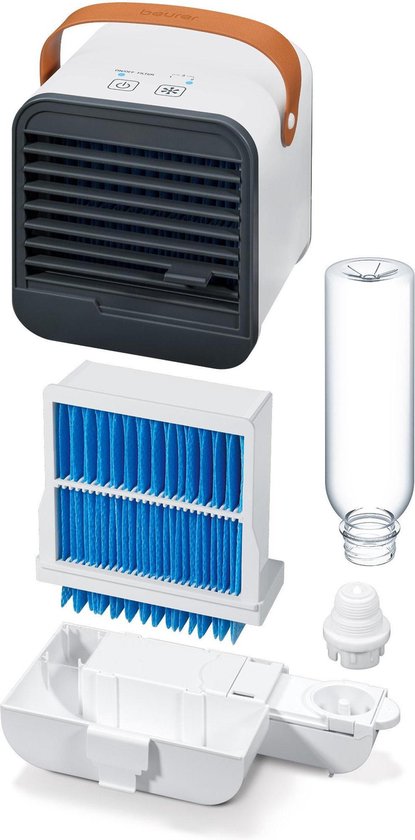 Beurer LV 50 Fresh Luftkühler – Luftkühler & Tischventilator – Kompakt – Tragbar – 3 Geschwindigkeitsstufen – Inkl. Flasche und Micro-USB-Kabel – 3 Jahre Garantie – Weiß