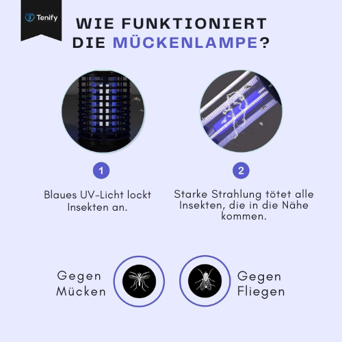 Tenify - Anti-Insektenlampe - Aufhängbar - Elektrisch - Indoor & Outdoor