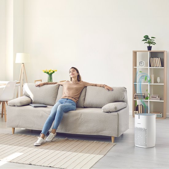 Auronic Luftreiniger Fresh Pro - Mit HEPA 13 Filter - 300 m³/h - 65 m² - Kohlefilter - 3 Stufen - Luftreiniger - Weiß