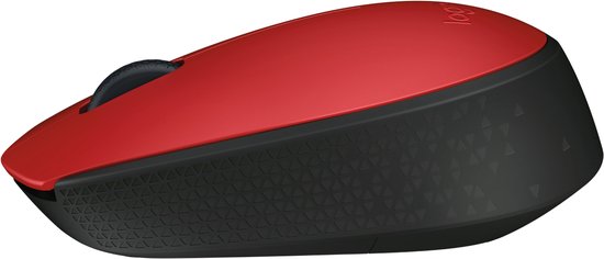 Logitech M171 – Kabellose Maus – Kompatibel mit PC/Mac – Inklusive USB-Mini-Empfänger – Rot