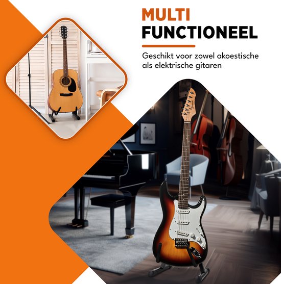 Finesse Gitarrenständer - Universal - Akustisch & Elektrisch - Schwarz