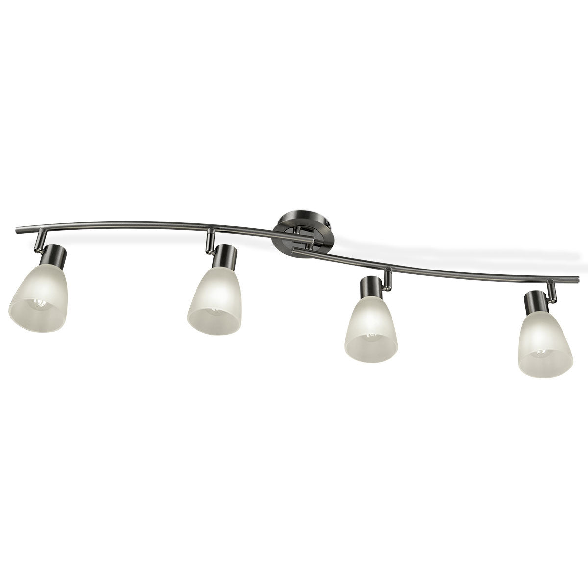 LED -plafondlamp roteerbare plafondlamp met 4 lichten zwenklampen plafond spotlight 9w zilver