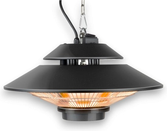 alpina - Infrarotheizung - Terrassenstrahler - IP44 Spritzwassergeschützt - 1500W - Schwarz