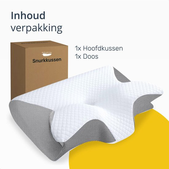 Anti-Schnarch-Kissen - Für jede Schlafposition - 60x40 cm - Kissen - Apnoe - Ergonomisch & orthopädisch - Memory-Schaum - Alyze