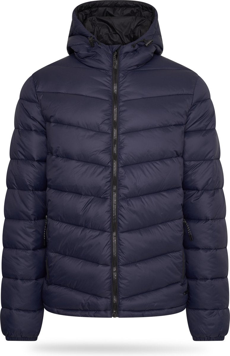 Pierre Cardin Herren Winterjacke Blau - wattierte Jacke - Größe L