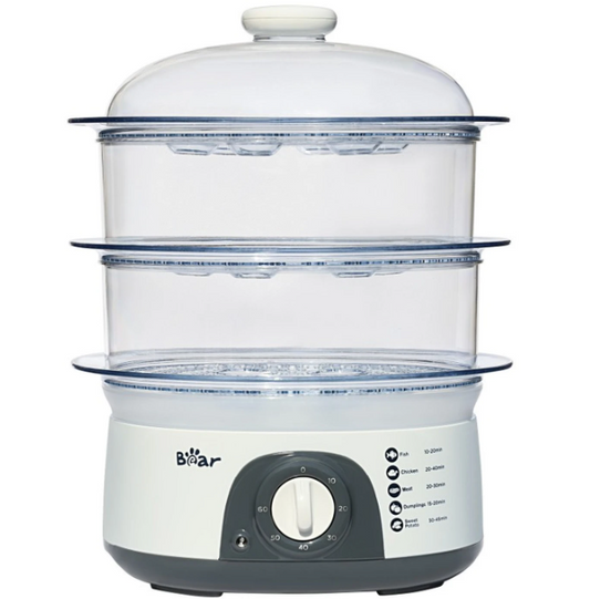 Bear DZG-304 Elektrischer Dampfgarer, 3-stöckig – 29,5 x 25,5 x 37,5 cm – 10 l