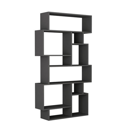 Kalune Design Woody Bücherregal - 168 x 96 x 26 cm - Anthrazit