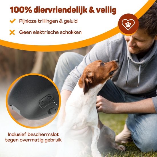 Vulpes Goods® - Anti-Bell-Halsband Pro mit Fernbedienung - Anti-Bell-Gerät - 3-in-1-Trainingshalsband - kein Schock - Erziehungshalsband für kleine & große Hunde - wasserdicht - wiederaufladbar - Vibration & Audio